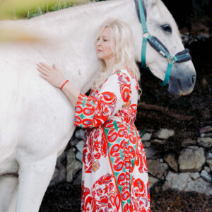 Rachel Jeitz-soins énergétique sur l'animal le cheval